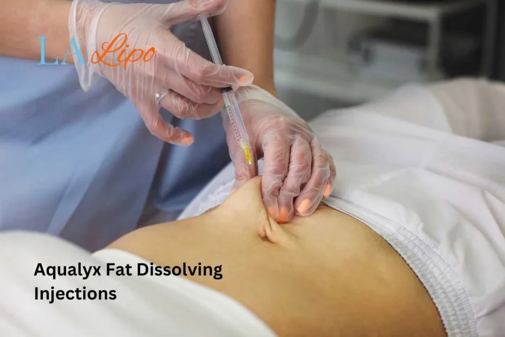 woman having fat dissolving injections Holmes Chapel in the stomach