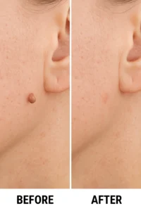 Skin tags removal Holmes Chapel before and after