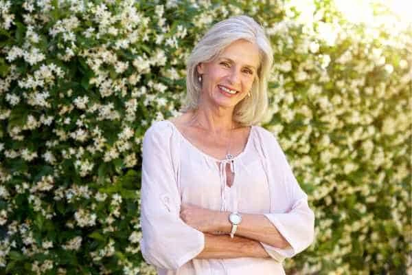 Older woman happy with urinary incontinence treatment Holmes Chapel