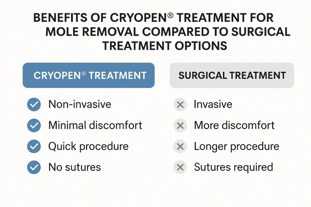 Benefits of facial mole removal Holmes Chapel - call our team today to book a consultation